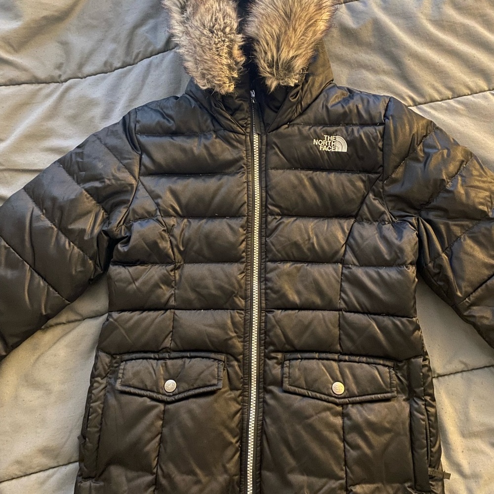 The North Face girls large winter coat. Can fit women’s size xsmall-small.